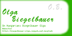 olga biegelbauer business card